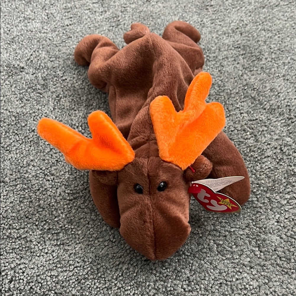 Chocolate 🍫 TY Brown and Orange Moose Plush Toy